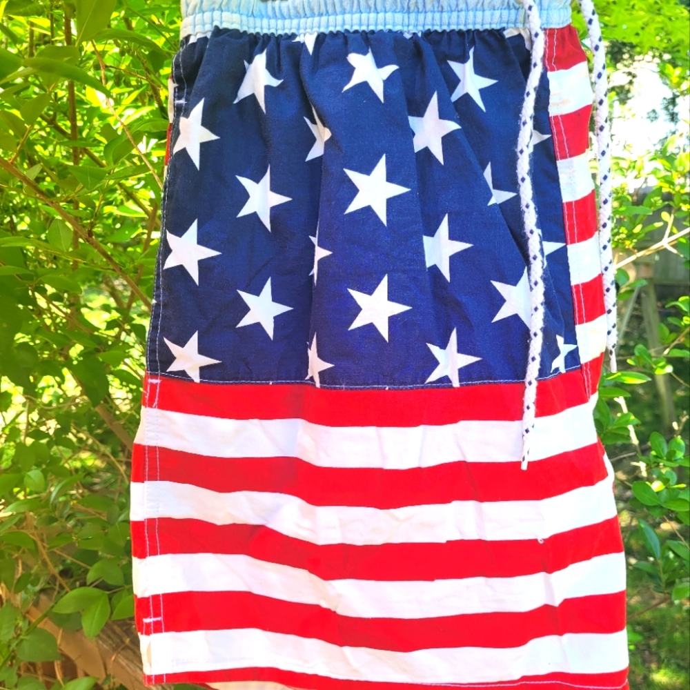 Men's  American Flag Alethic Short Tommy Hilfiger Vintage  Large